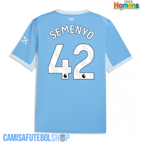 Camisa de time de futebol Manchester City Antoine Semenyo #42 Replicas 1º Equipamento 2026-27 Manga Curta